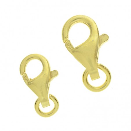 Cierre mosquetón chapado en Oro