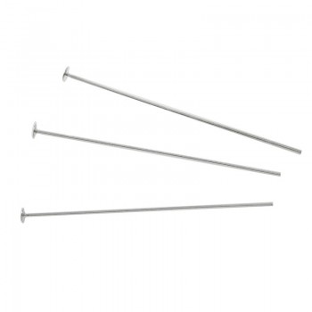 Bastón pendientes plano Plata de Ley 925