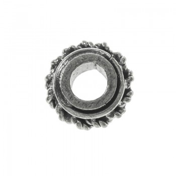 Abalorio cuerda oxidado Plata de Ley 2