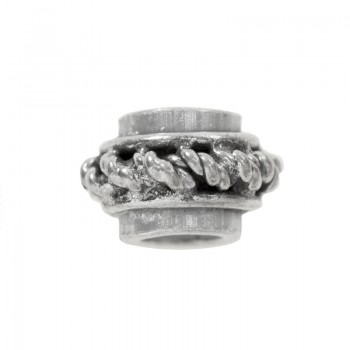 Abalorio cuerda oxidado Plata de Ley