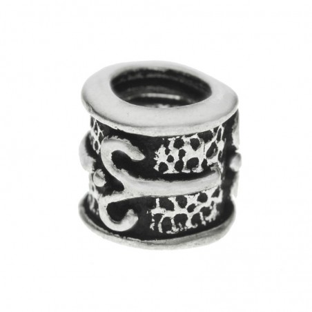 Abalorio étnico cilindro Plata de Ley | Karissma