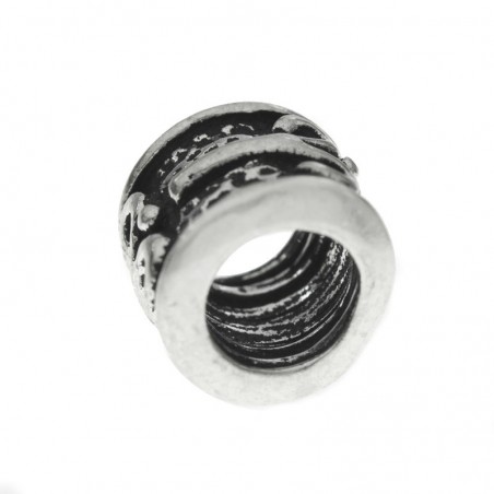 Abalorio étnico cilindro Plata de Ley | Karissma