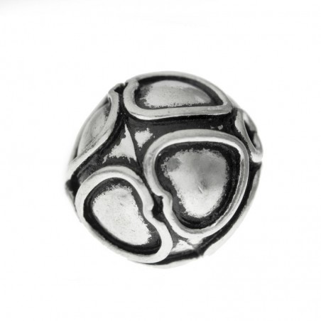 Abalorio bola corazones Plata de Ley | Karissma