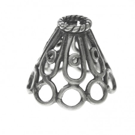 Abalorio cono calado Plata de Ley | Karissma