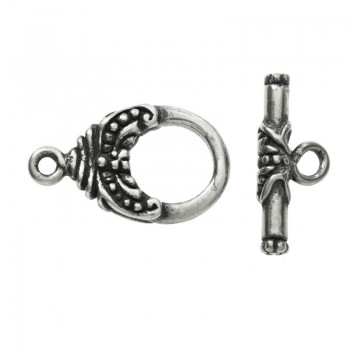 Cierre pasante oxidado Plata de Ley | Karissma