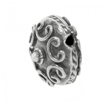 Abalorio redondo oxidado Plata de Ley | Karissma 2