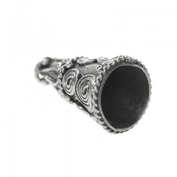 Abalorio cono espirales Plata de Ley | Karissma 2