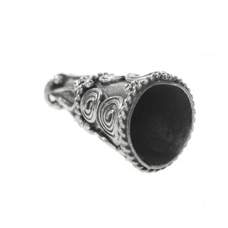 Abalorio cono espirales Plata de Ley | Karissma