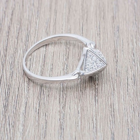 Anillo pirámide Plata de Ley