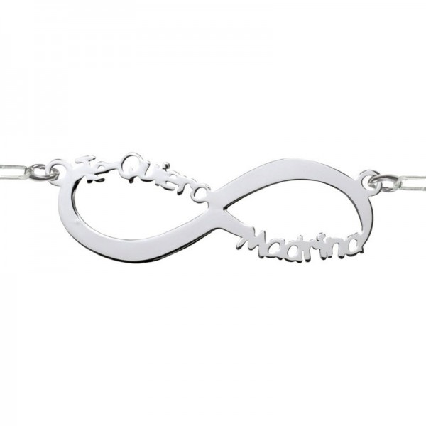 Collar infinito Te quiero madrina Plata de Ley 925