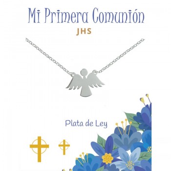 Collar silueta ángel Plata de Ley