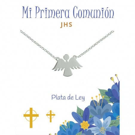 Collar silueta ángel Plata de Ley