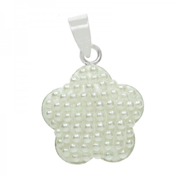 Colgante flor multiperlas para niña de Comunión