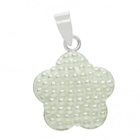 Colgante flor multiperlas para niña de Comunión