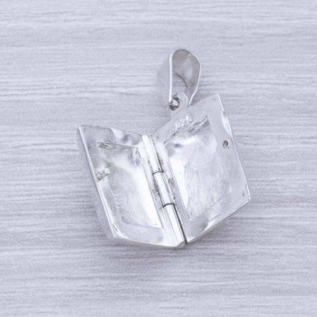 Guardapelo rectangular Plata de Ley 2