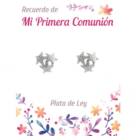 Pendientes tres estrellas Primera Comunión