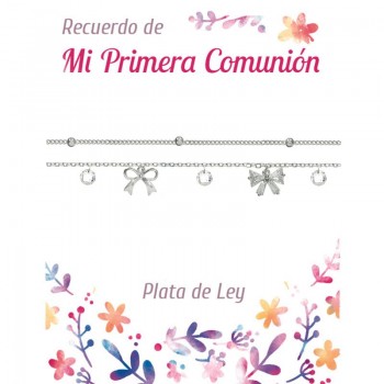 Pulsera doble con lazos Primera Comunión