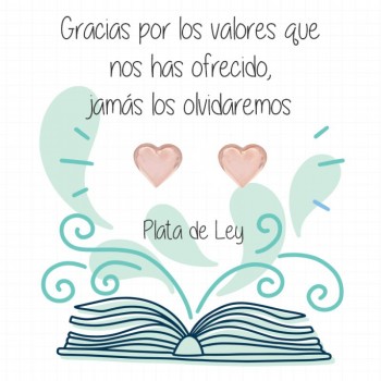 Pendientes corazón para maestra Plata de Ley