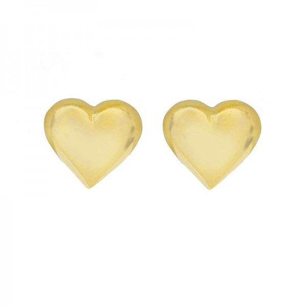 Pendientes corazón para maestra Plata de Ley