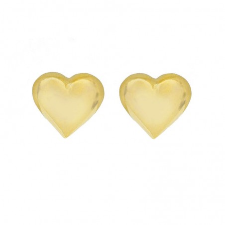 Pendientes corazón para maestra Plata de Ley