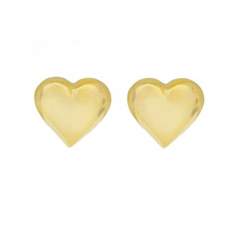 Pendientes corazón bañados en Oro