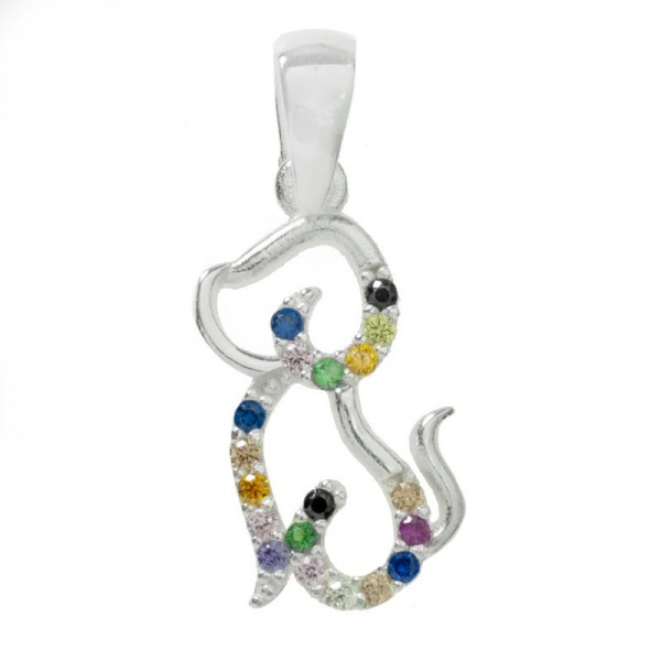 Collar perro con circonitas Plata de Ley - Karissma