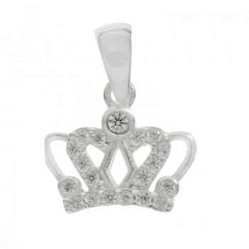 Collar corona con circonitas Plata de Ley - Karissma 2