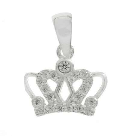 Collar corona con circonitas Plata de Ley - Karissma