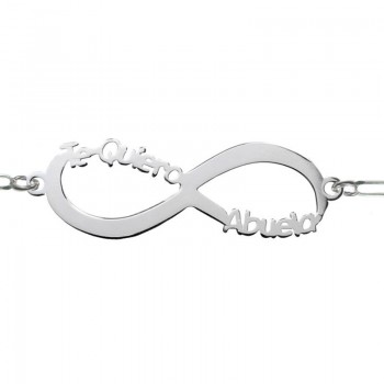 Pulsera infinito Te quiero abuela Plata de Ley 925