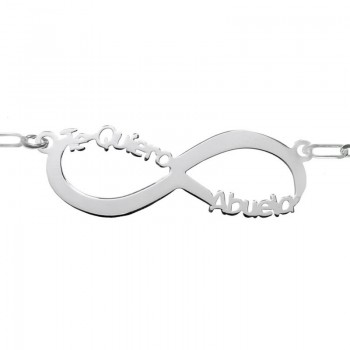 Collar con mensaje Infinito Te quiero abuela 2