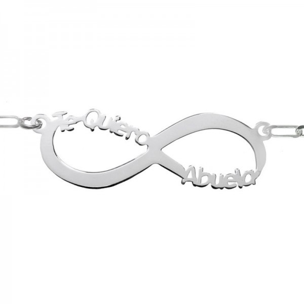 Collar con mensaje Infinito Te quiero abuela