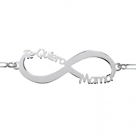 Pulsera infinito Te quiero Mamá Plata de Ley 925
