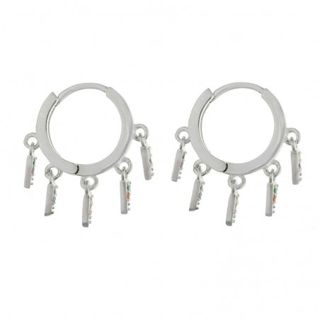 Aros abalorios púas Plata de Ley - Karissma