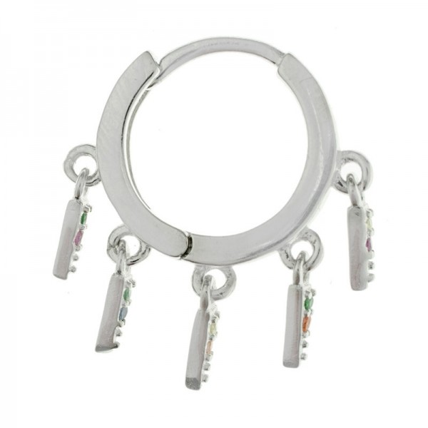 Aros abalorios púas Plata de Ley - Karissma