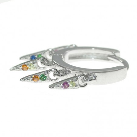 Aros abalorios púas Plata de Ley - Karissma