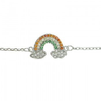 Pulsera arco iris Plata de Ley 925 | Karissma