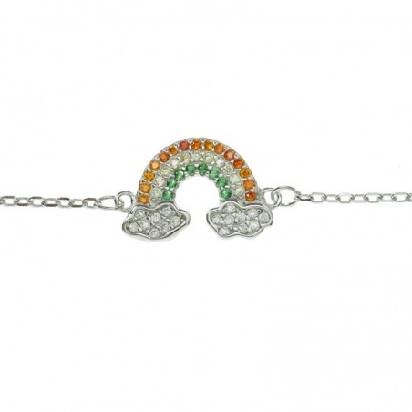 Pulsera arco iris Plata de Ley 925 | Karissma