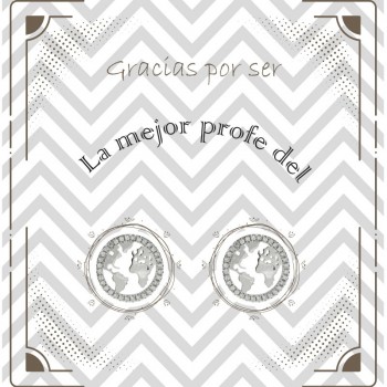 Pendientes Mundo para Profesora Plata de Ley