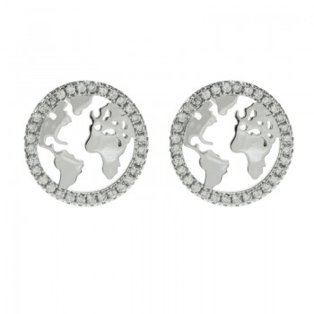 Pendientes Mundo para Profesora Plata de Ley 2