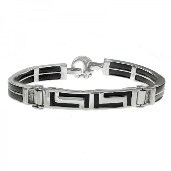 Pulsera hombre geométrica Plata de Ley 925 | Karissma