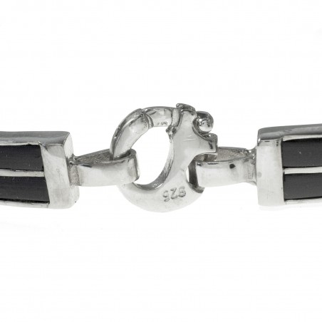 Pulsera hombre geométrica Plata de Ley 925 | Karissma