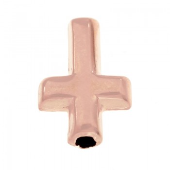 Entrepieza mini cruz bañada en Oro 2