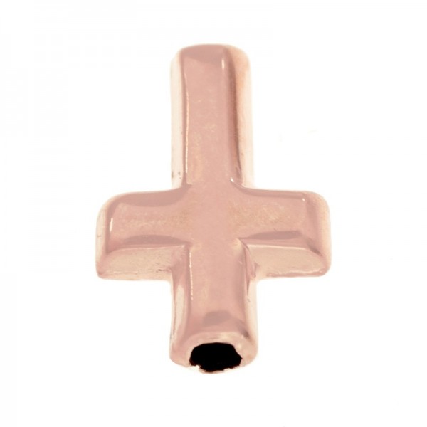 Entrepieza mini cruz bañada en Oro