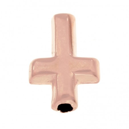 Entrepieza mini cruz bañada en Oro