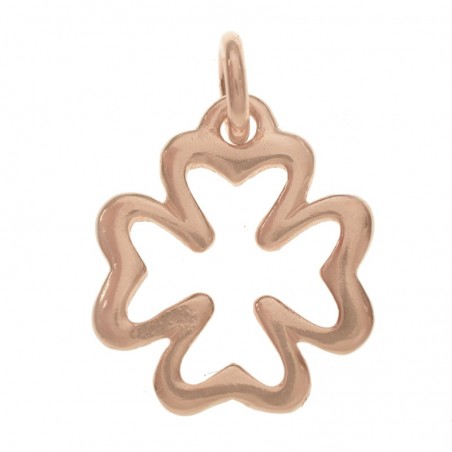 Abalorio colgante trébol chapado en Oro Plata de Ley 925