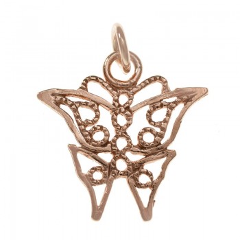 Abalorio colgante mariposa chapado en Oro Plata de Ley 925 2