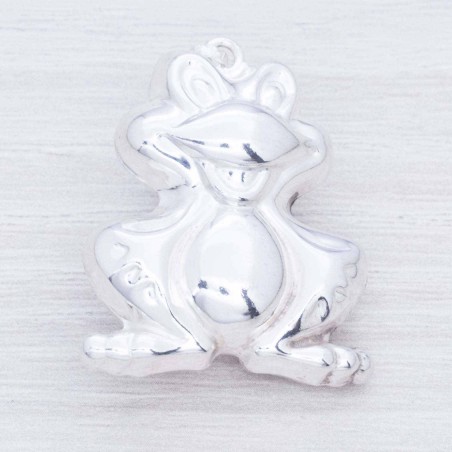 Colgante rana electroforma Plata de Ley