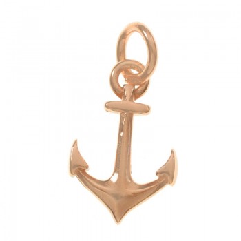 Abalorio colgante ancla chapado en Oro Plata de Ley 925 2