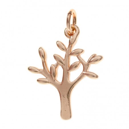 Abalorio colgante árbol de la vida chapado en Oro Plata de Ley 925