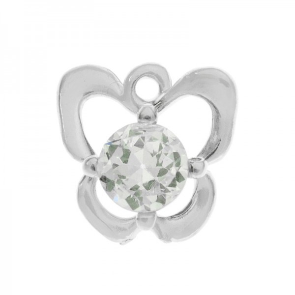 Colgante mariposa con circonita Plata de Ley 925
